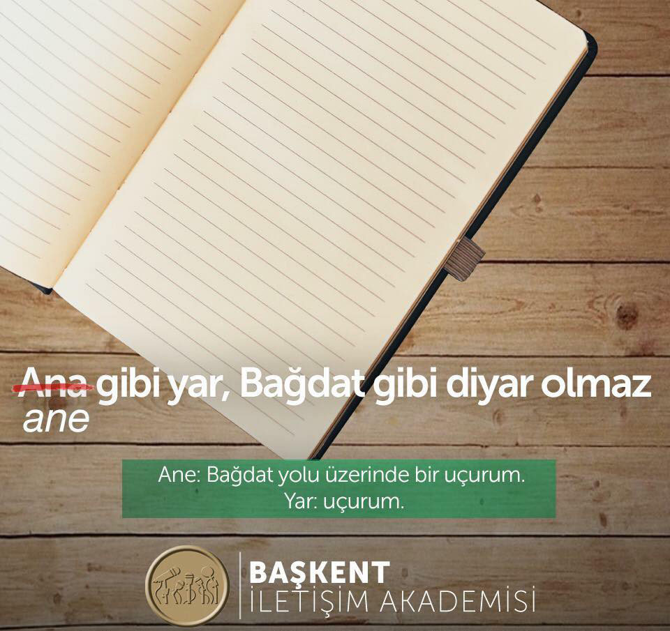 Ane gibi yar, Bağdat gibi diyar olmaz.
