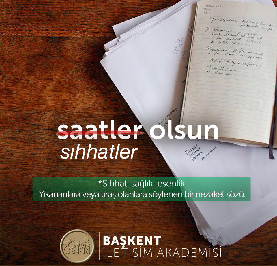 Sıhhatler olsun